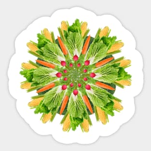 fresh vegetables mandala Sticker